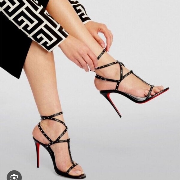 Christian Louboutin bombina spike 100 heels - Picture 2 of 2